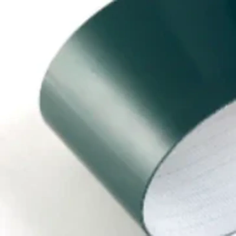Correia transportadora sanitária PVC verde duas lonas cobertura lisa 2mm